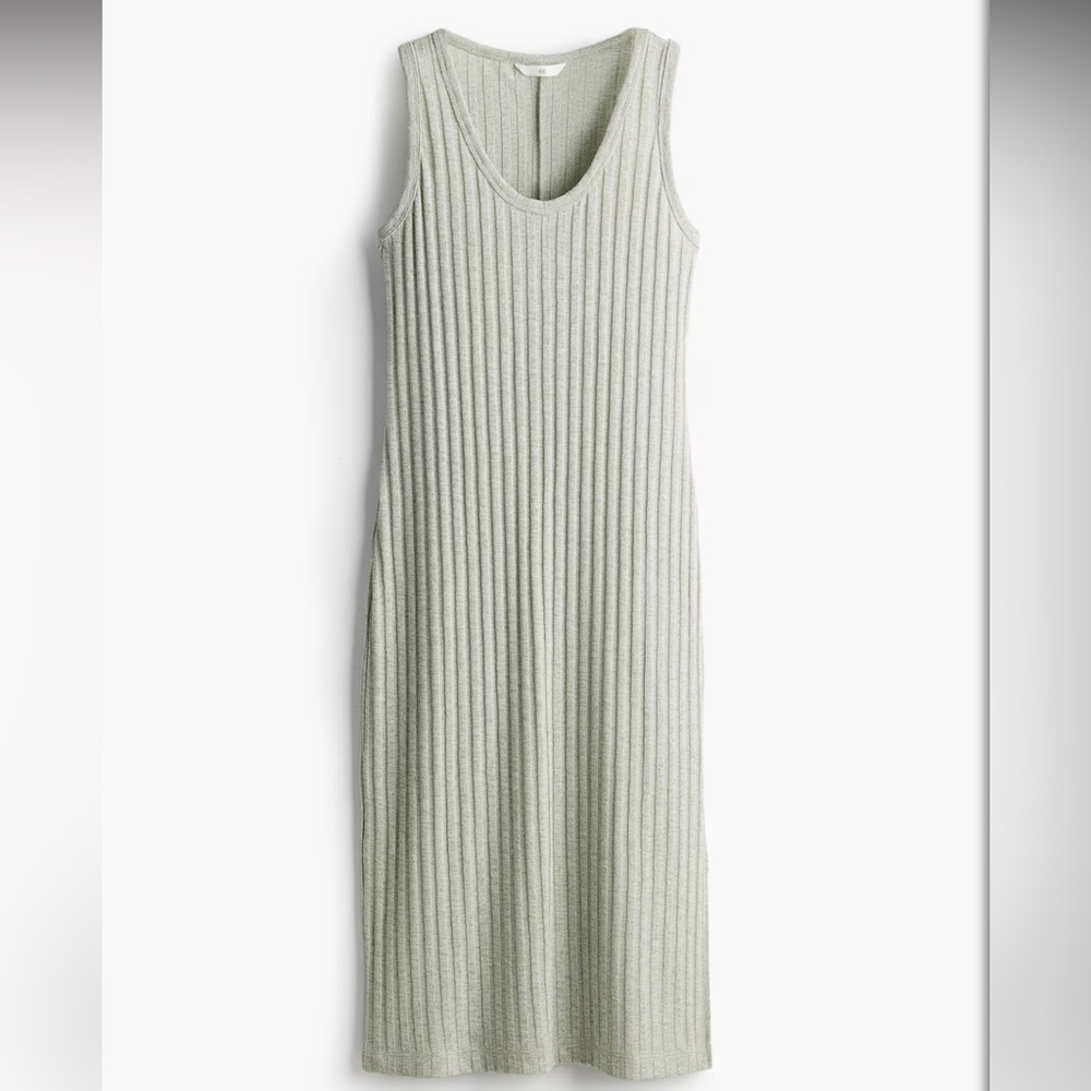 Sleeveless Ribbed Knit Dress